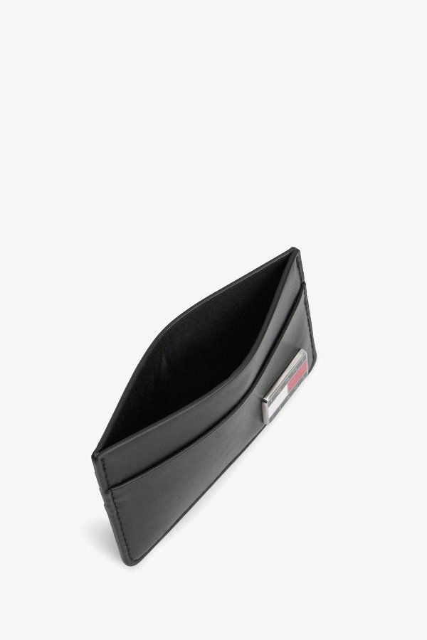 Tommy Hilfiger Heritage Leather Erkek Kartlık SIYAH
