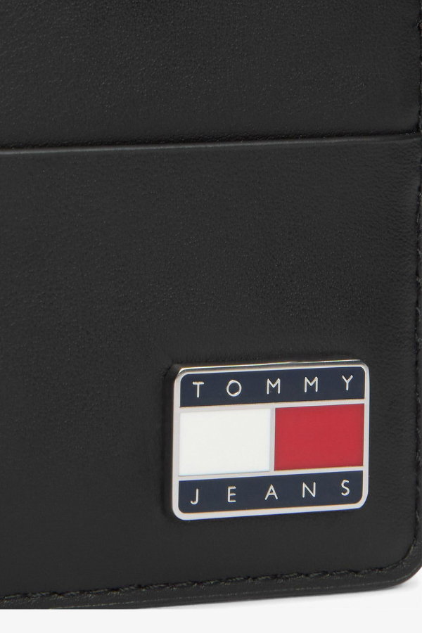 Tommy Hilfiger Heritage Leather Erkek Kartlık SIYAH