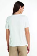 Tommy Hilfiger Kadın Bisiklet Yaka T-shirt Beyaz