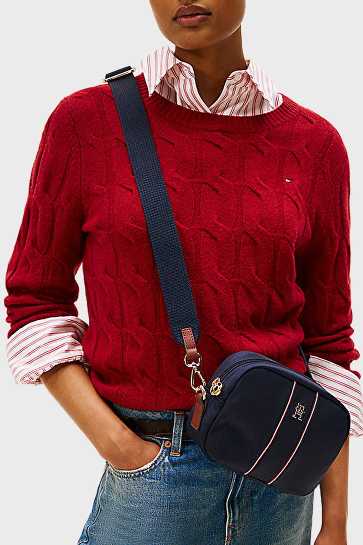 Tommy Hilfiger Kadın Çapraz Çanta LACIVERT