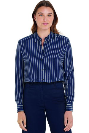 Tommy Hilfiger Kadın Çizgili Gömlek LACİVERT Tommy Hilfiger Kadın Çizgili Gömlek LACİVERT