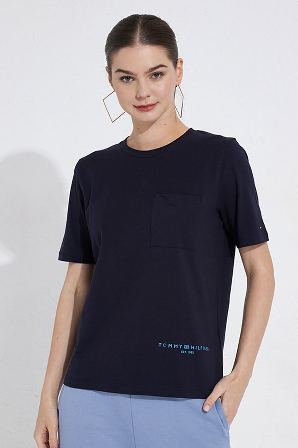 Tommy Hilfiger Kadın T-shirt LACİVERT