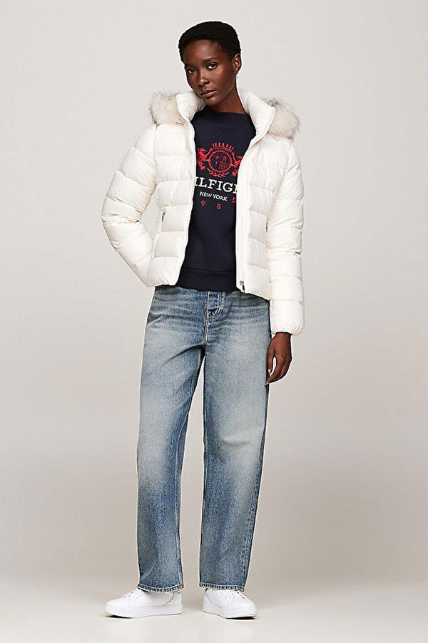 Tommy Hilfiger Kadın Mont Beyaz