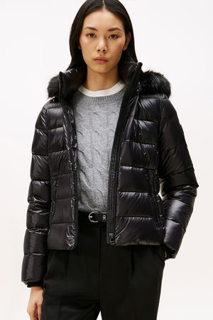 Tommy Hilfiger Kadın Şişme Mont SIYAH