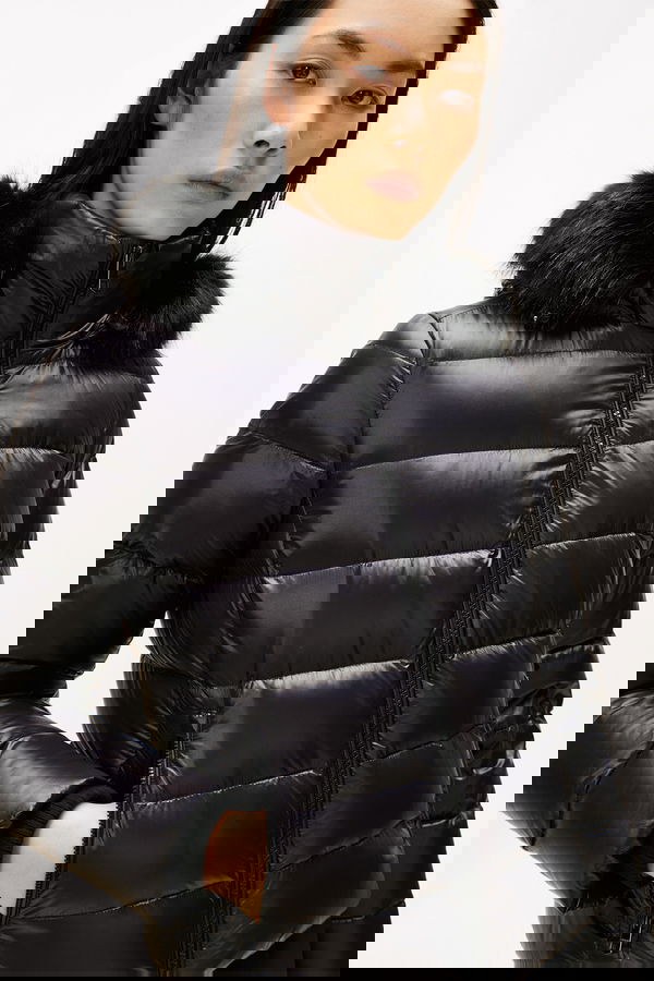 Tommy Hilfiger Kadın Şişme Mont SIYAH