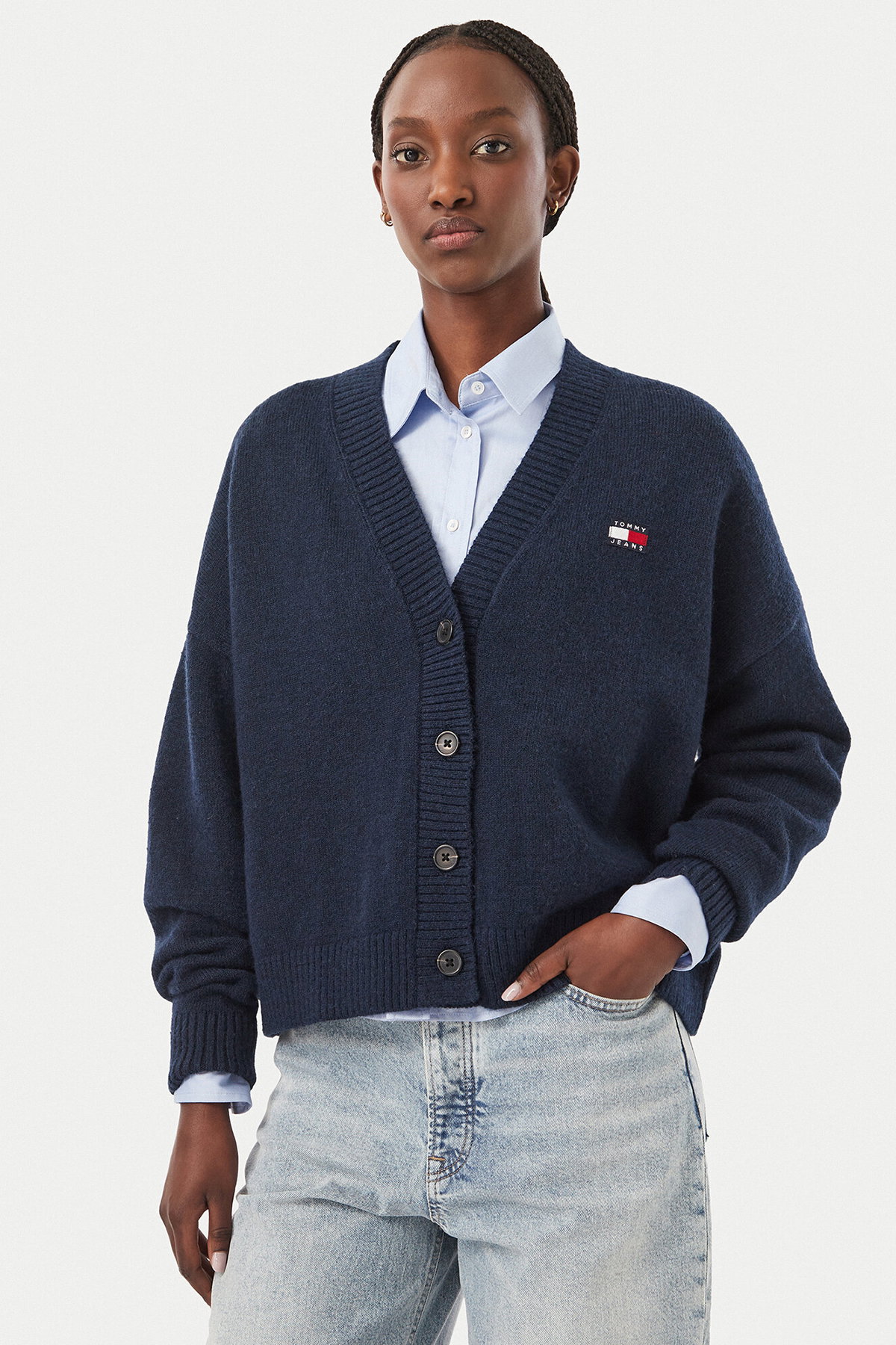 Tommy Hilfiger Kadın Triko Hırka LACIVERT