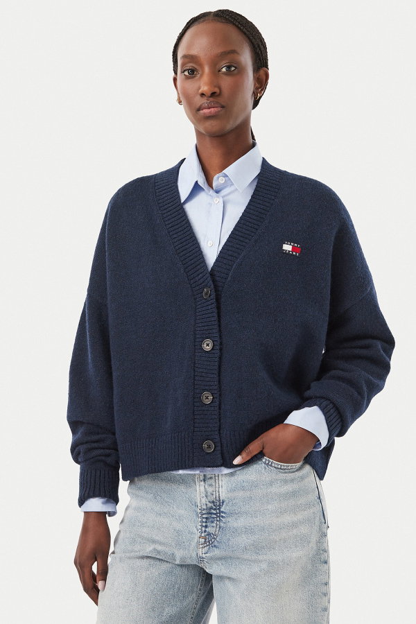 Tommy Hilfiger Kadın Triko Hırka LACIVERT