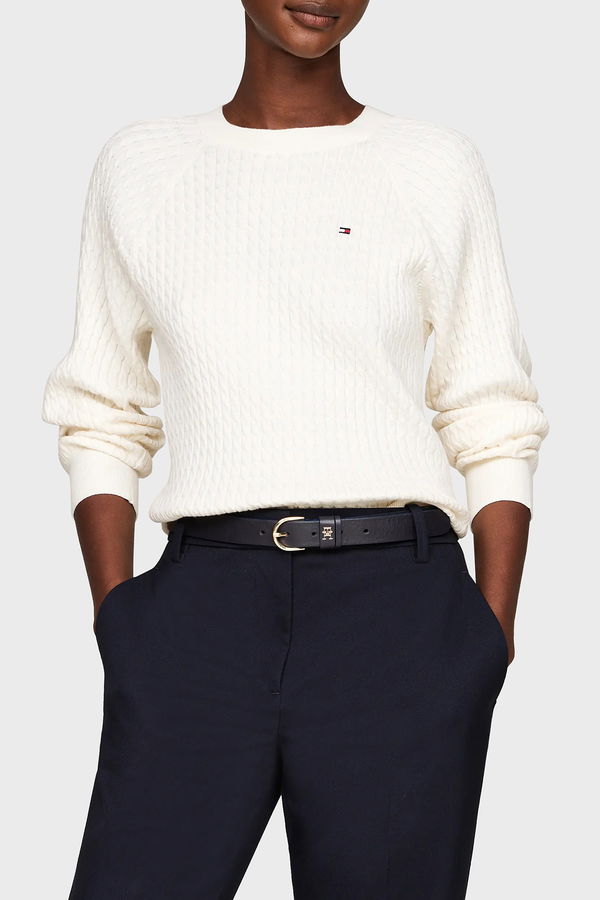 Tommy Hilfiger Kadın Triko Kazak EKRU Tommy Hilfiger Kadın Triko Kazak EKRU