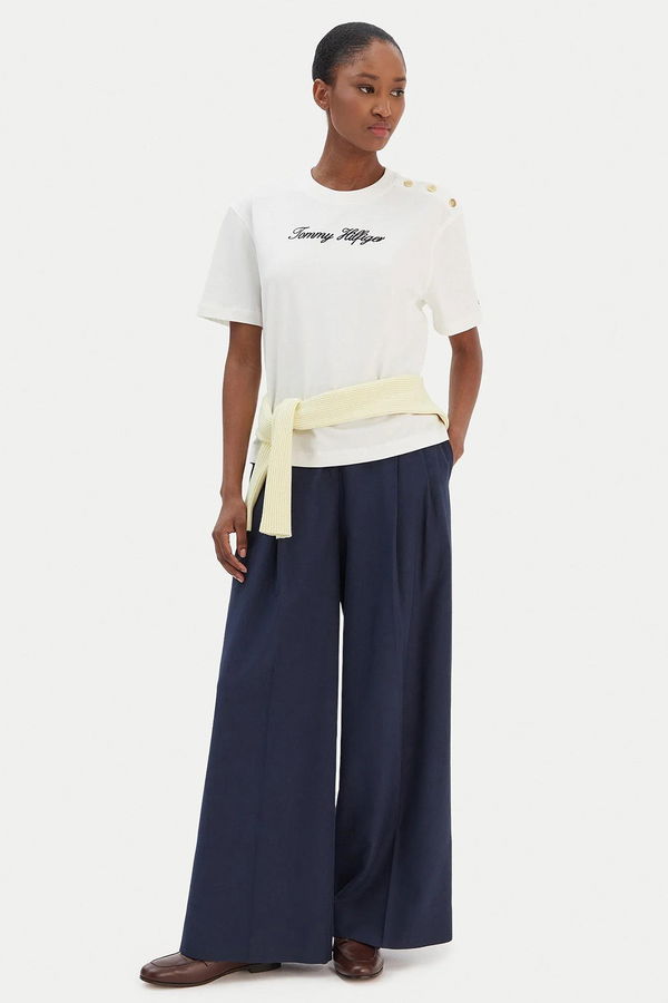 Tommy Hilfiger Kadın T-shirt Beyaz