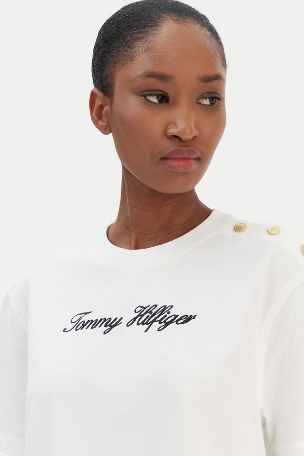 Tommy Hilfiger Kadın T-shirt Beyaz
