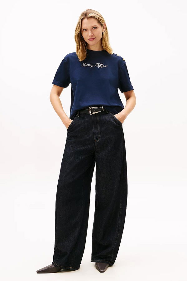 Tommy Hilfiger Kadın T-shirt LACIVERT