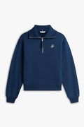 Tommy Hilfiger Kadın Yarım Fermuar Sweatshirt LACIVERT
