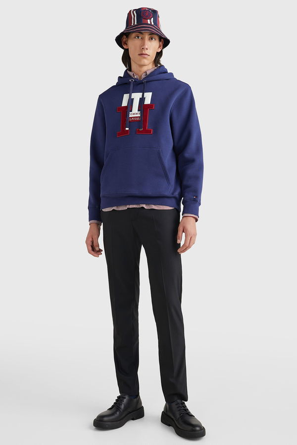 Tommy Hilfiger Kapüşonlu Erkek Sweat LACİVERT