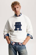 Tommy Hilfiger Marka Logolu Erkek Sweat BEYAZ