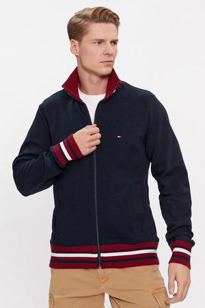 Tommy Hilfiger Ön Fermuarlı Erkek Sweat LACİVERT Tommy Hilfiger Ön Fermuarlı Erkek Sweat LACİVERT