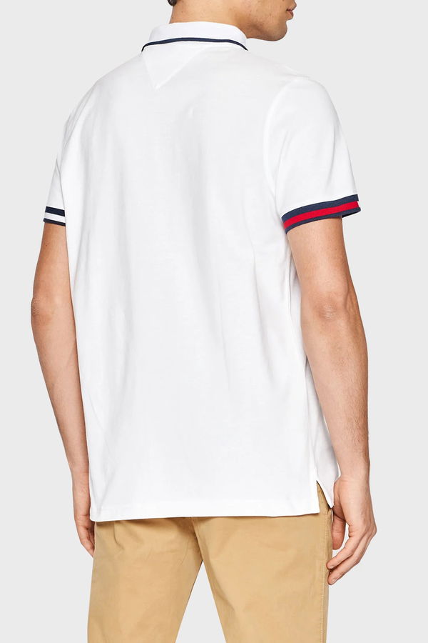 Tommy Hilfiger Polo Yaka Erkek T-shirt BEYAZ