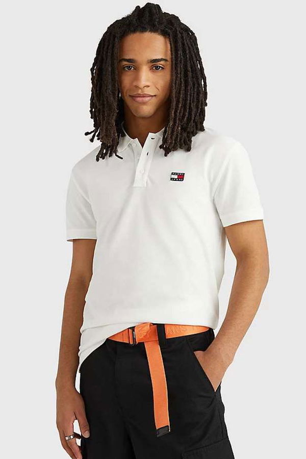 Tommy Hilfiger Polo Yaka Erkek T-shirt BEYAZ