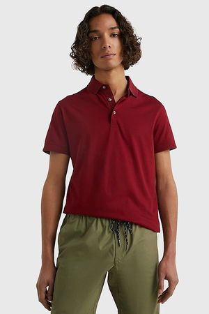 Tommy Hilfiger Polo Yaka Erkek T-shirt BORDO Tommy Hilfiger Polo Yaka Erkek T-shirt BORDO