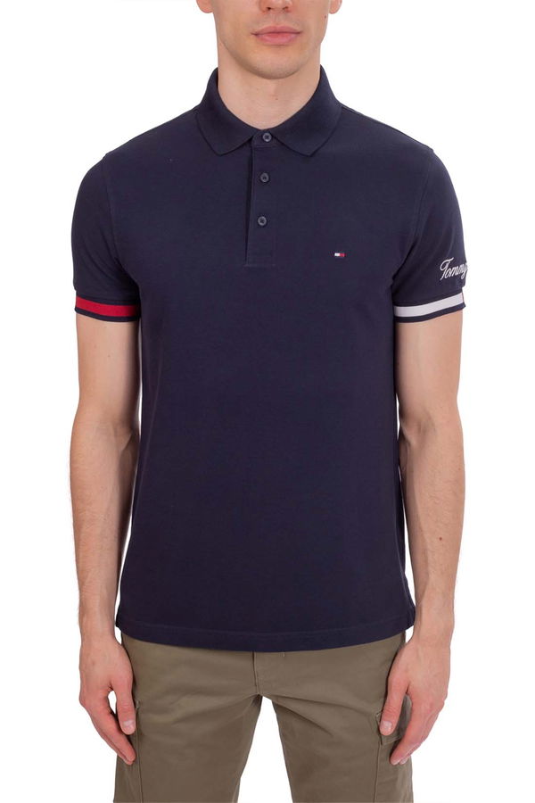 Tommy Hilfiger Polo Yaka Erkek T-shirt LACİVERT