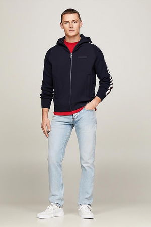Tommy Hilfiger Şertli Fermuarlı Erkek Sweat LACİVERT Tommy Hilfiger Şertli Fermuarlı Erkek Sweat LACİVERT