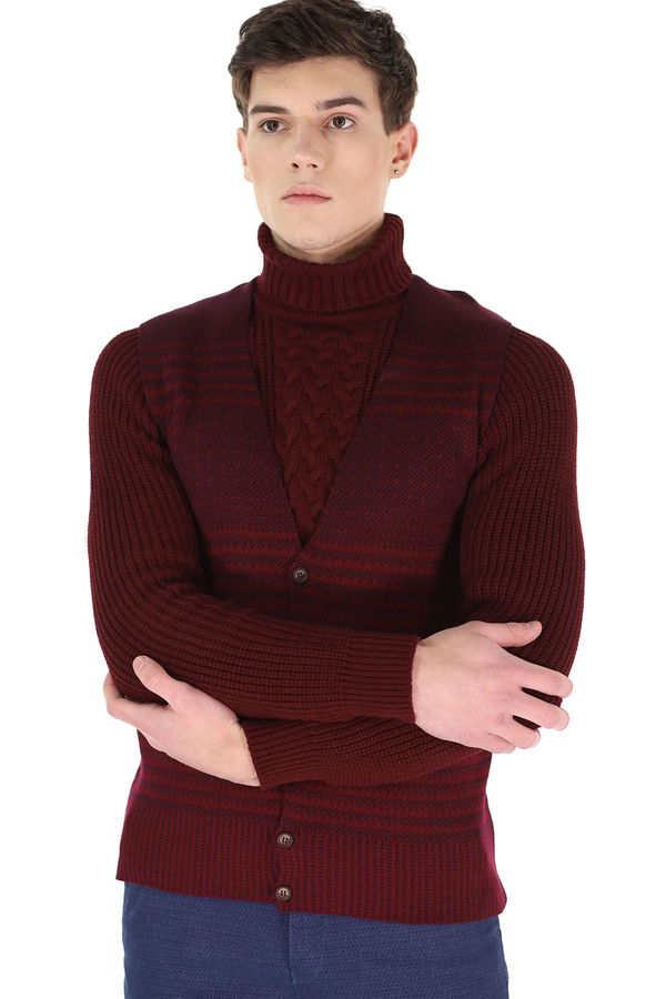 Triko Yelek BORDO Triko Yelek BORDO