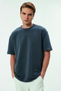 Koton Bisiklet Yaka Oversize T-shirt ANTRASİT