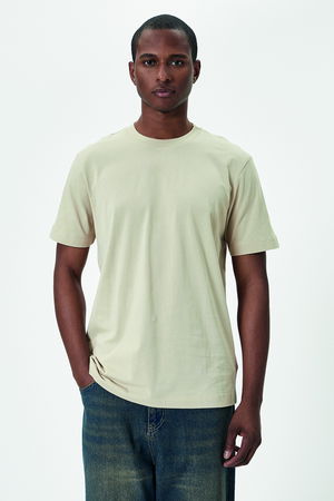 Koton Bisiklet Yaka Basic T-shirt BEJ Koton Bisiklet Yaka Basic T-shirt BEJ