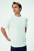 Koton Bisiklet Yaka Oversize T-shirt BEYAZ