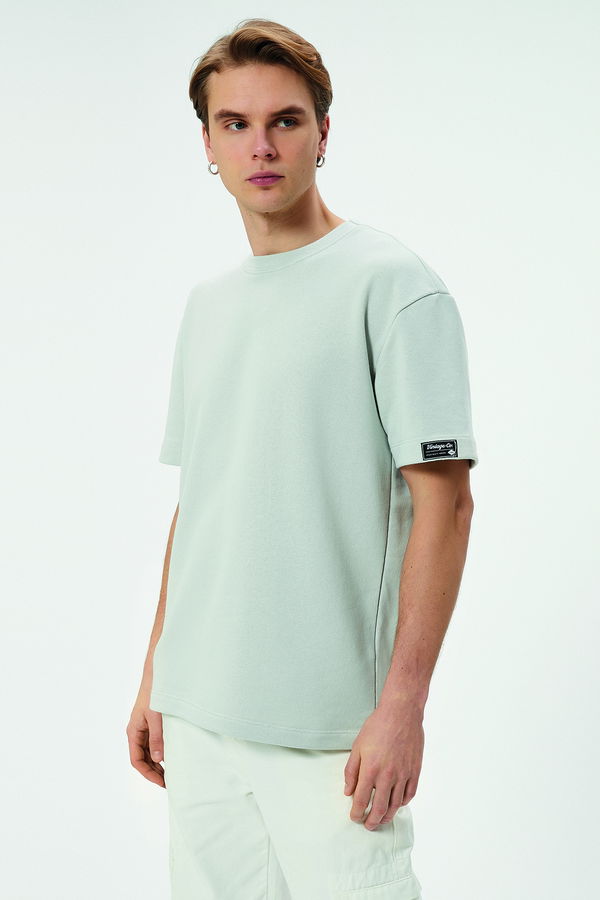 Koton Bisiklet Yaka Oversize T-shirt GRİ