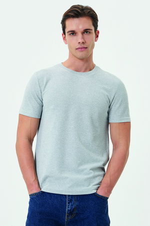 Koton Bisiklet Yaka T-shirt GRİ Koton Bisiklet Yaka T-shirt GRİ