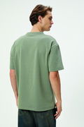 Koton Bisiklet Yaka Oversize T-shirt HAKİ