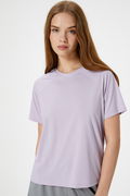 Koton Basic Spor T-shirt LİLA