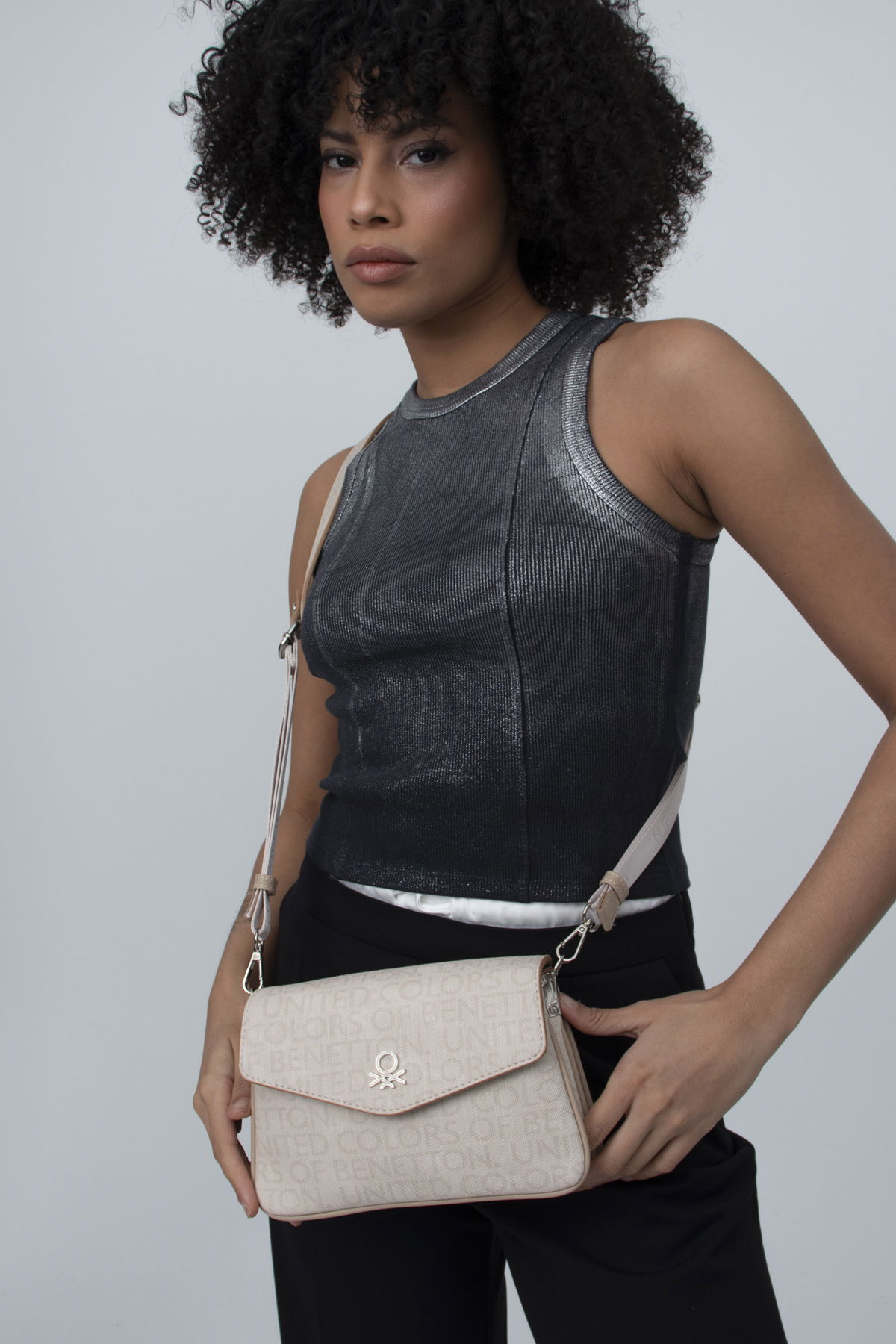 United Colors Of Benetton Kadın Çapraz Çanta Bej