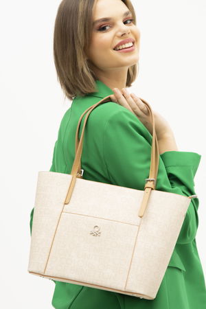 United Colors Of Benetton Kadın Kol Çantası Bej-Camel