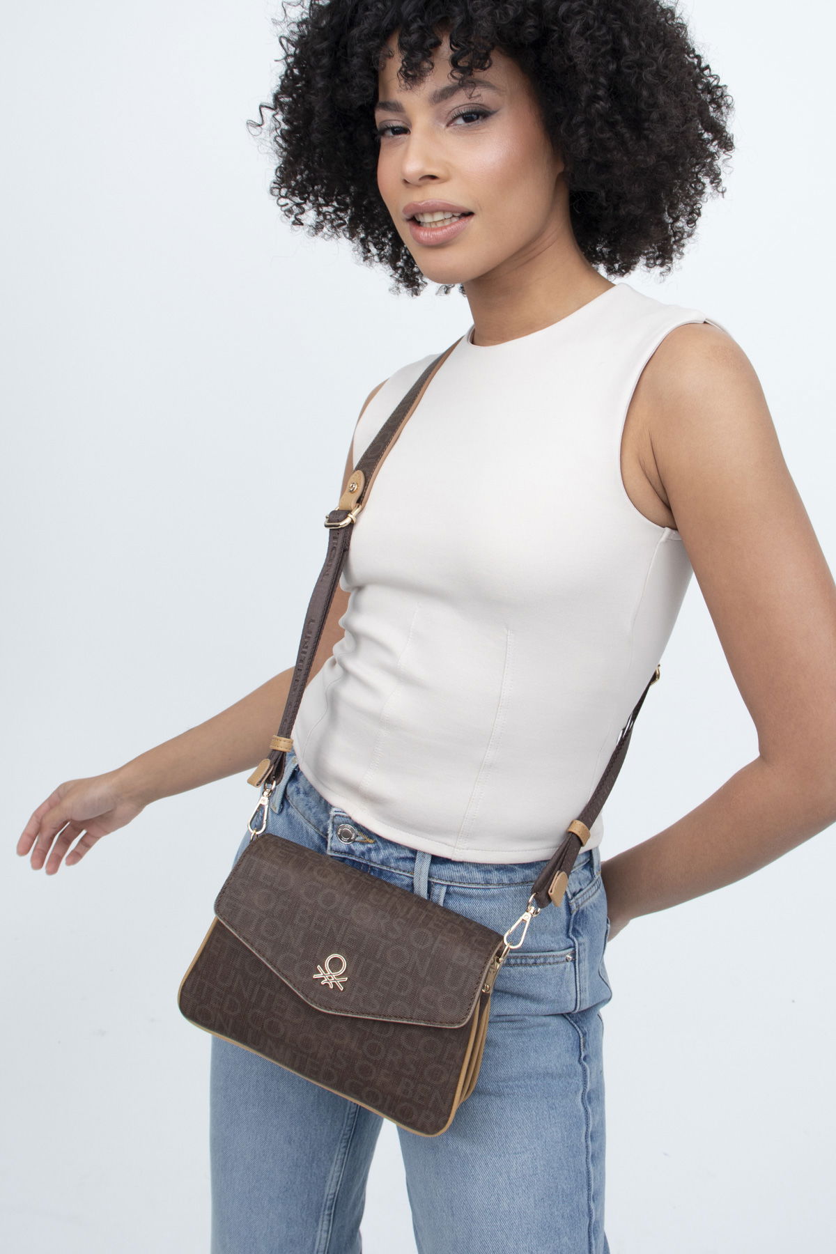 United Colors Of Benetton Kadın Çapraz Çanta KAHVE