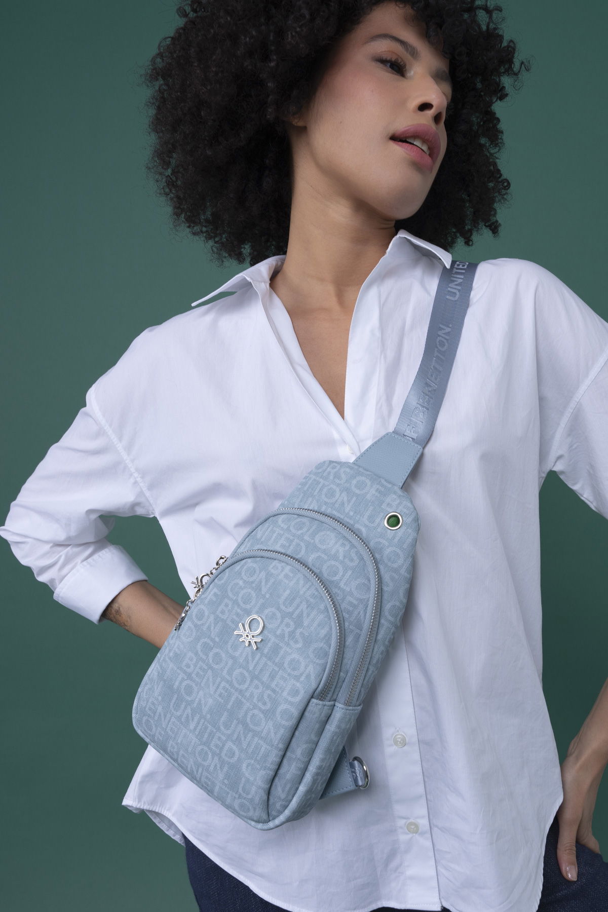 United Colors Of Benetton Kadın Vücut Çantası Mavi