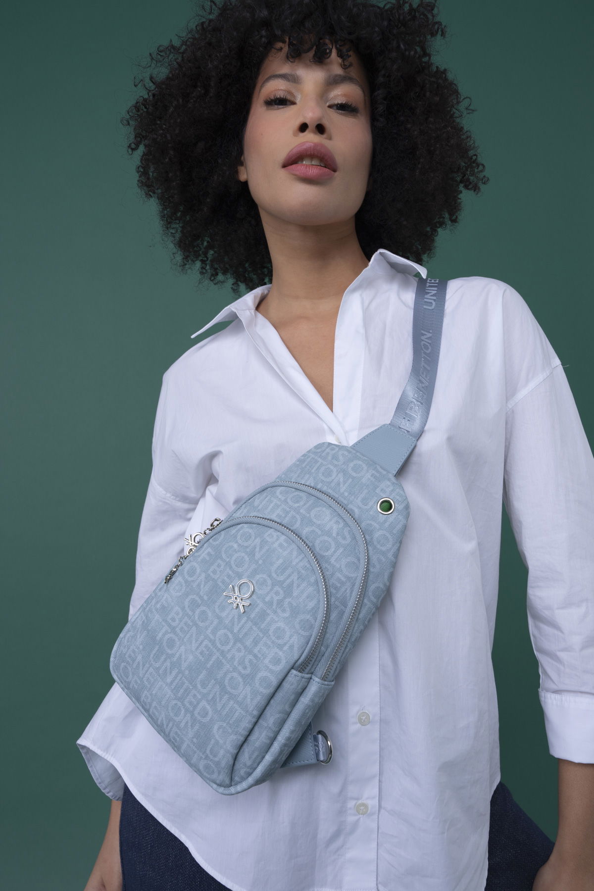 United Colors Of Benetton Kadın Vücut Çantası Mavi