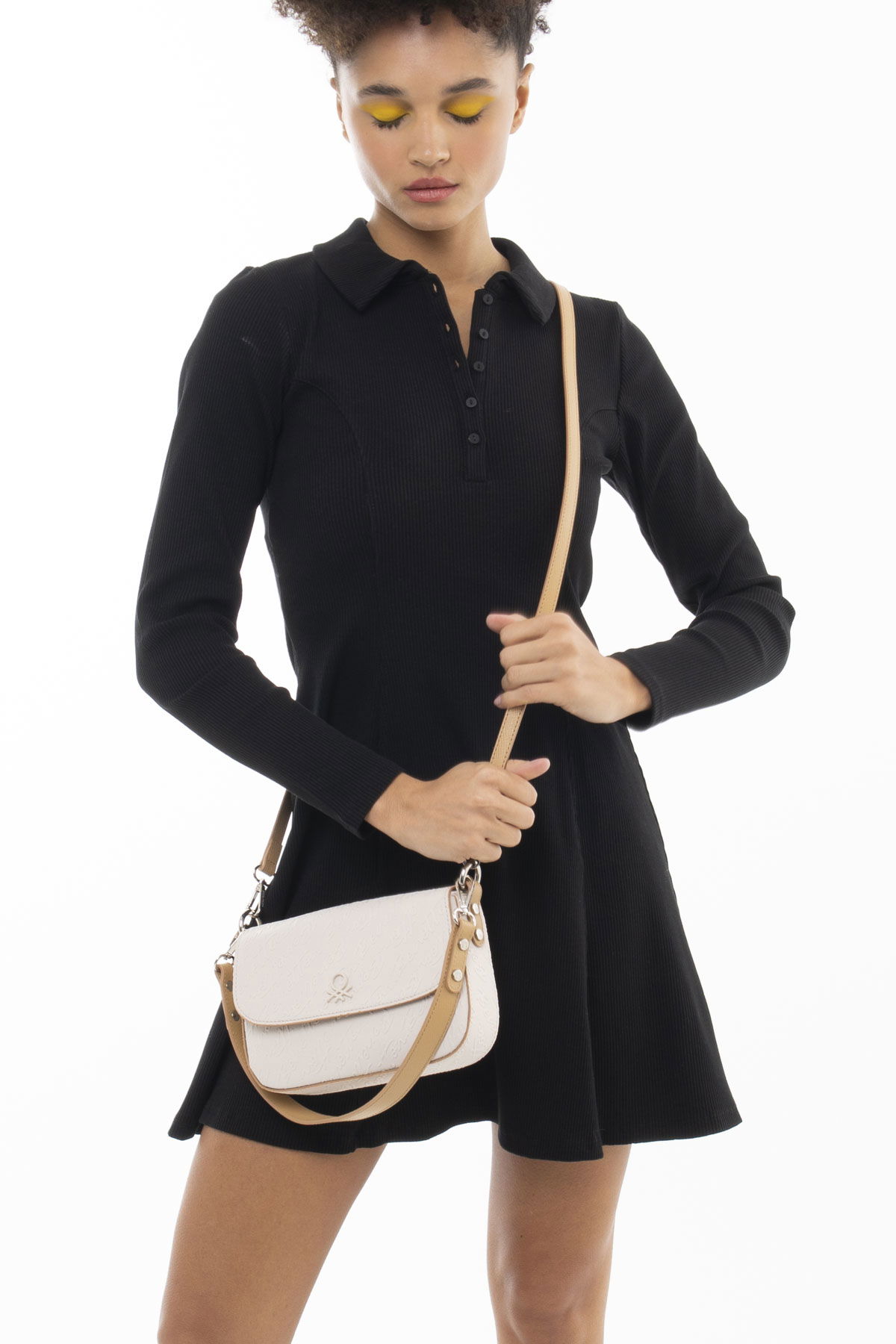 United Colors Of Benetton Kadın Çapraz Çanta Bej-A.Cam