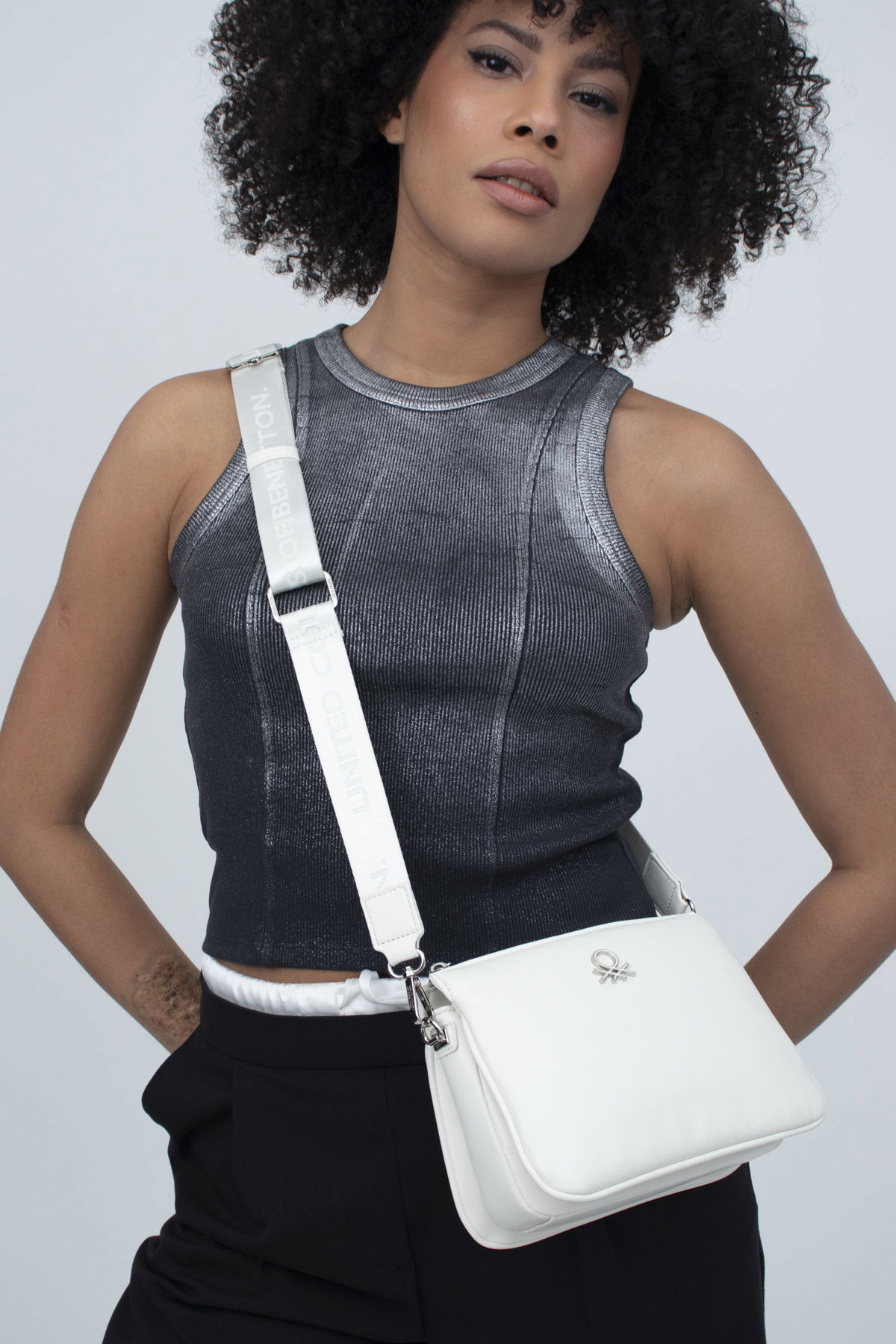 United Colors Of Benetton Kadın Çapraz Çanta Beyaz