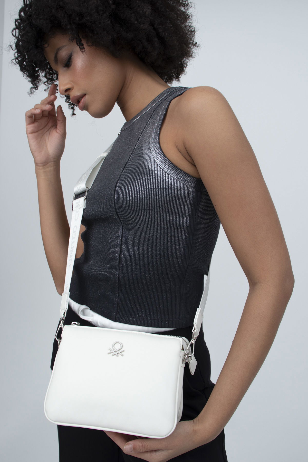 United Colors Of Benetton Kadın Çapraz Çanta Beyaz