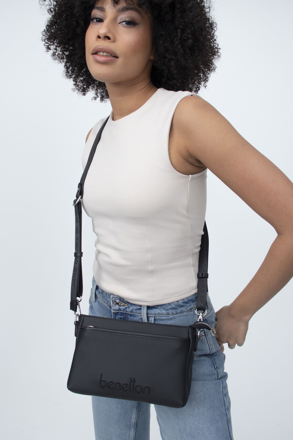 United Colors Of Benetton Kadın Çapraz Çanta SİYAH