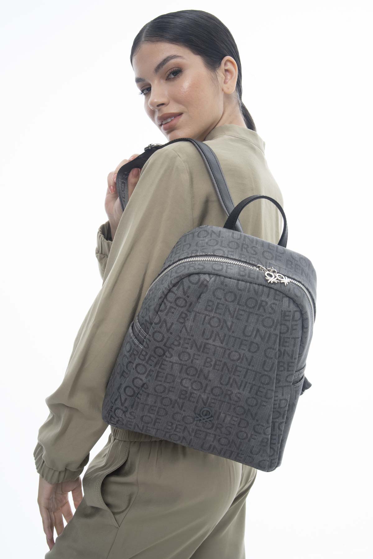 United Colors Of Benetton Kadın Sırt Çantası GRİ