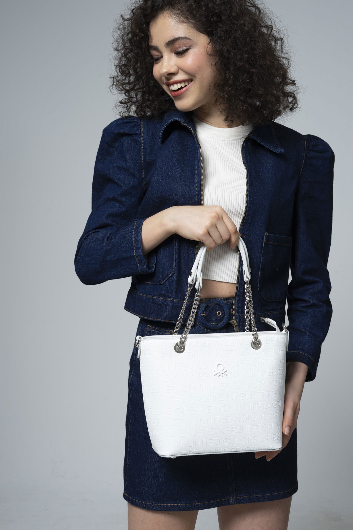 United Colors Of Benetton Kadın Kol Çanta Beyaz