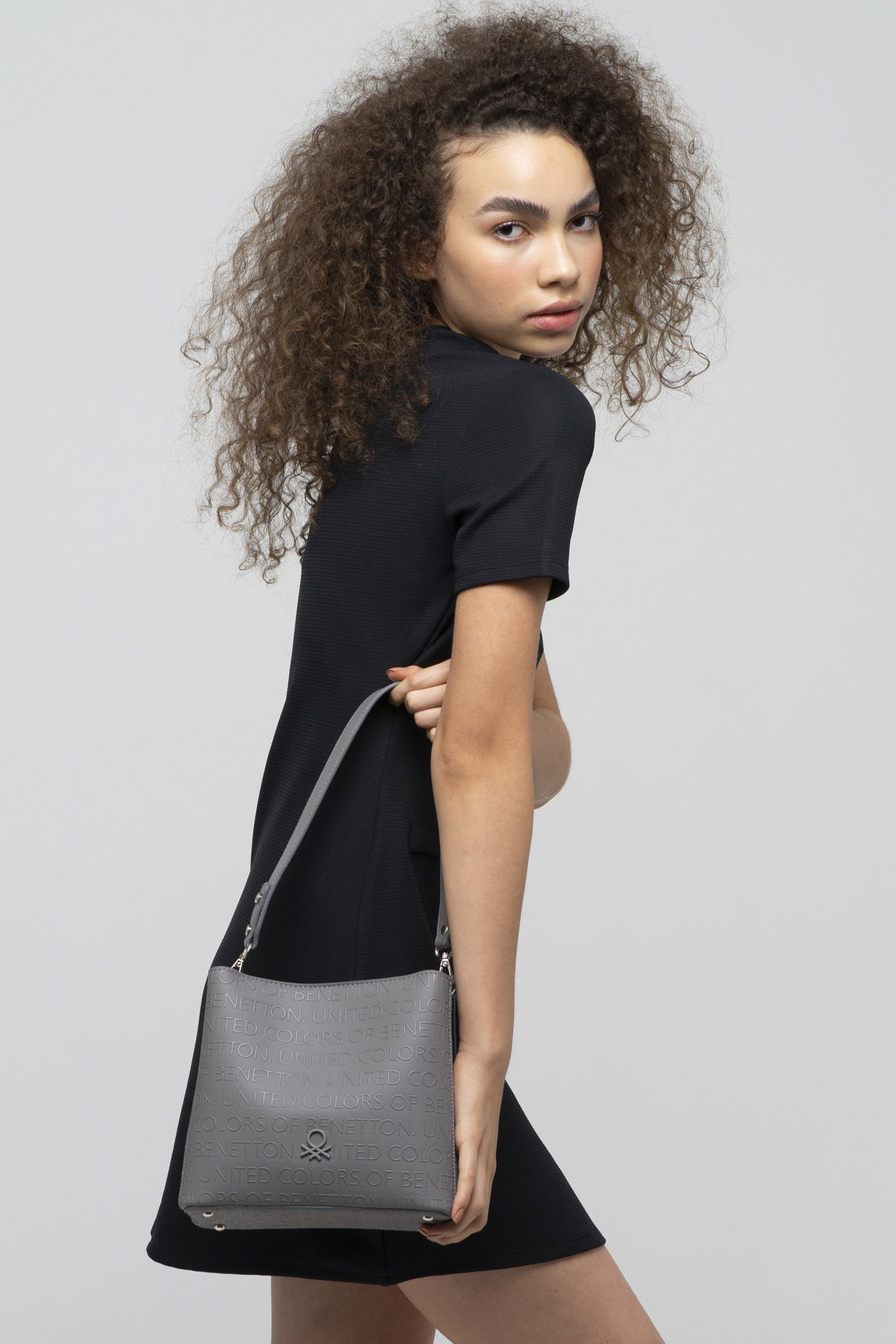 United Colors Of Benetton Kadın Çapraz Çanta Gri
