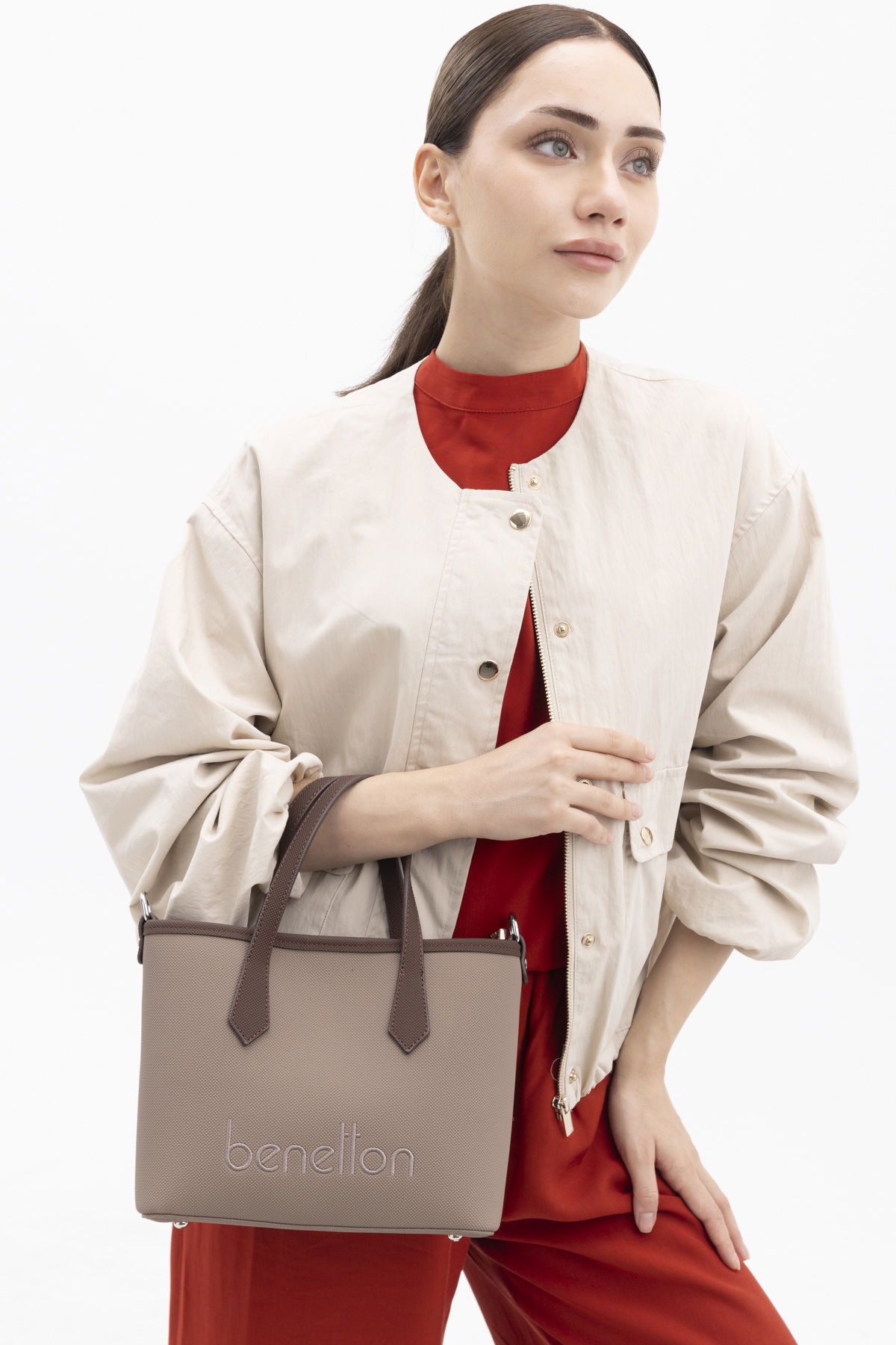 United Colors Of Benetton Kadın Çanta Vizon-Kahv