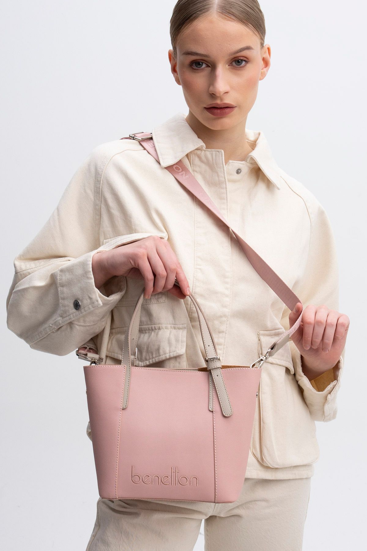 United Colors Of Benetton Kadın El Çantası PUDRA-TAŞ