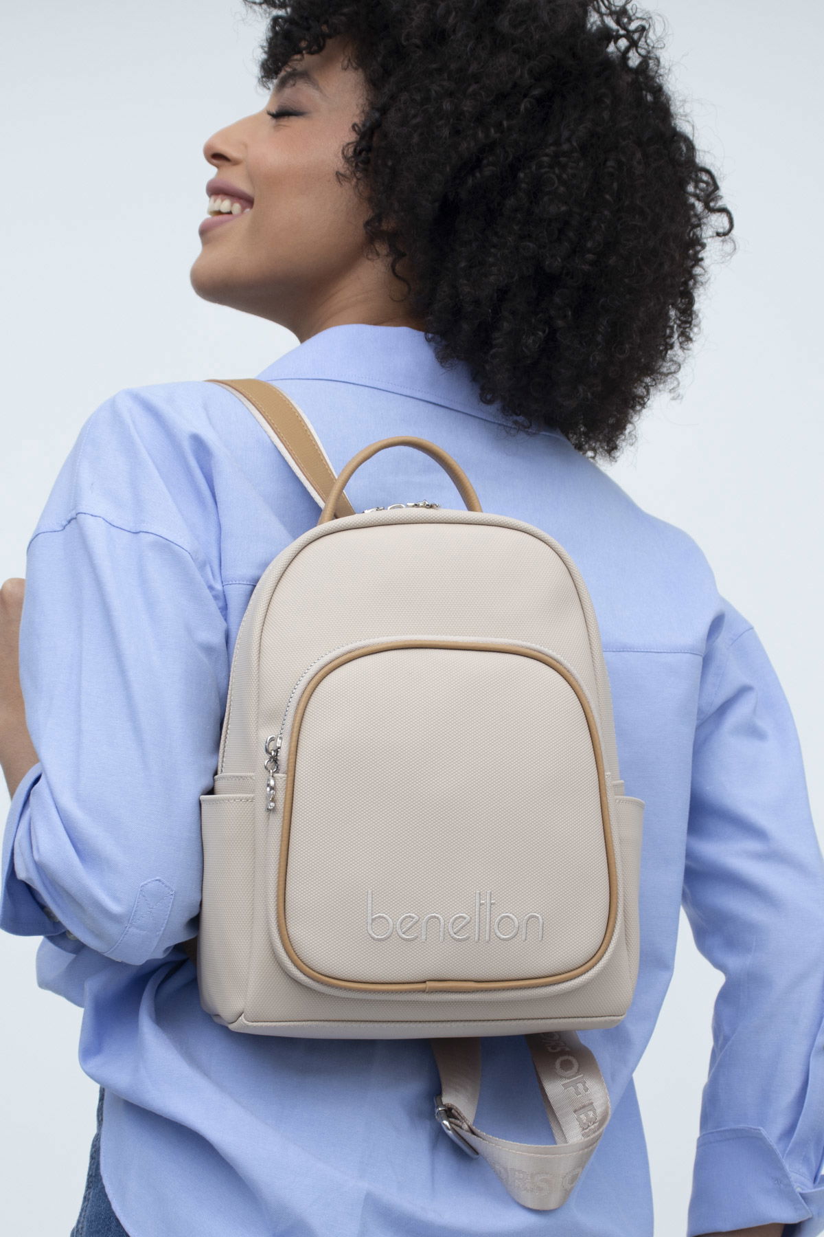 United Colors Of Benetton Kadın Sırt Çantası Bej-Camel