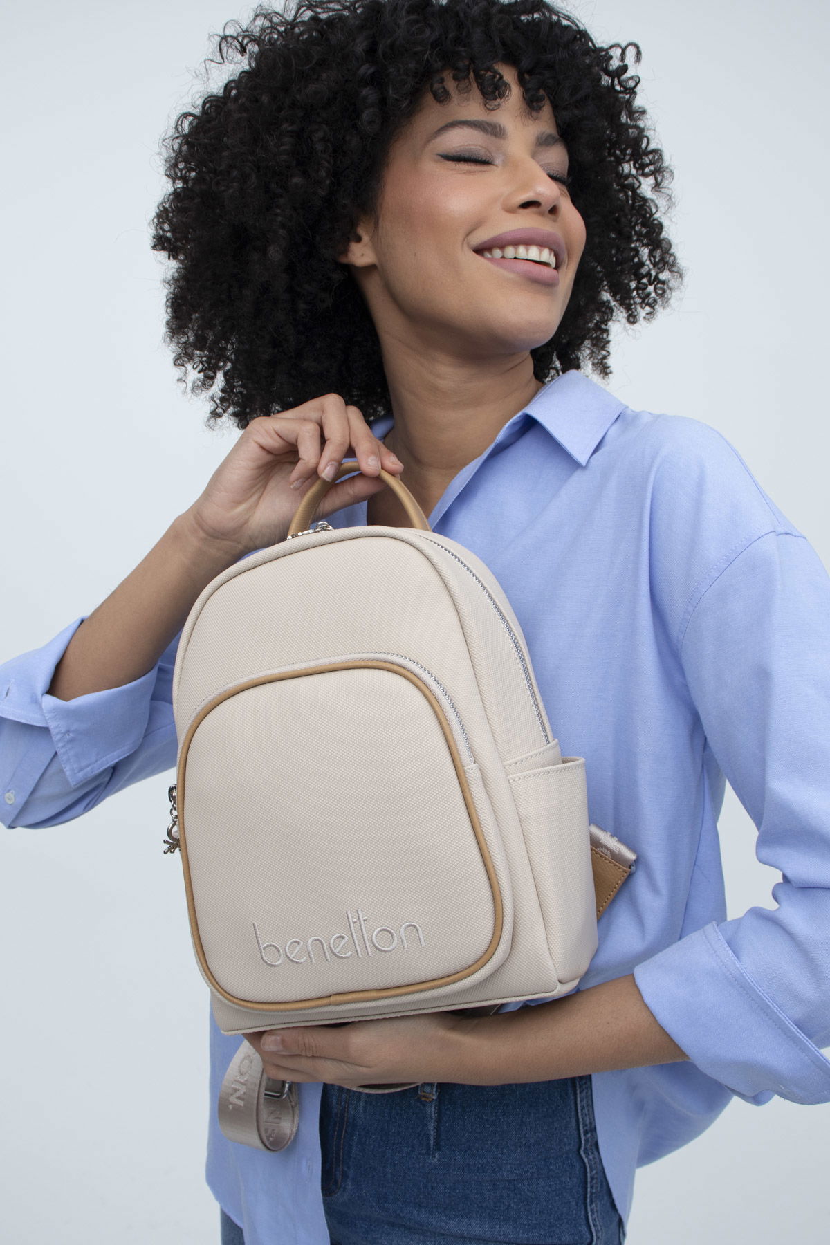 United Colors Of Benetton Kadın Sırt Çantası Bej-Camel