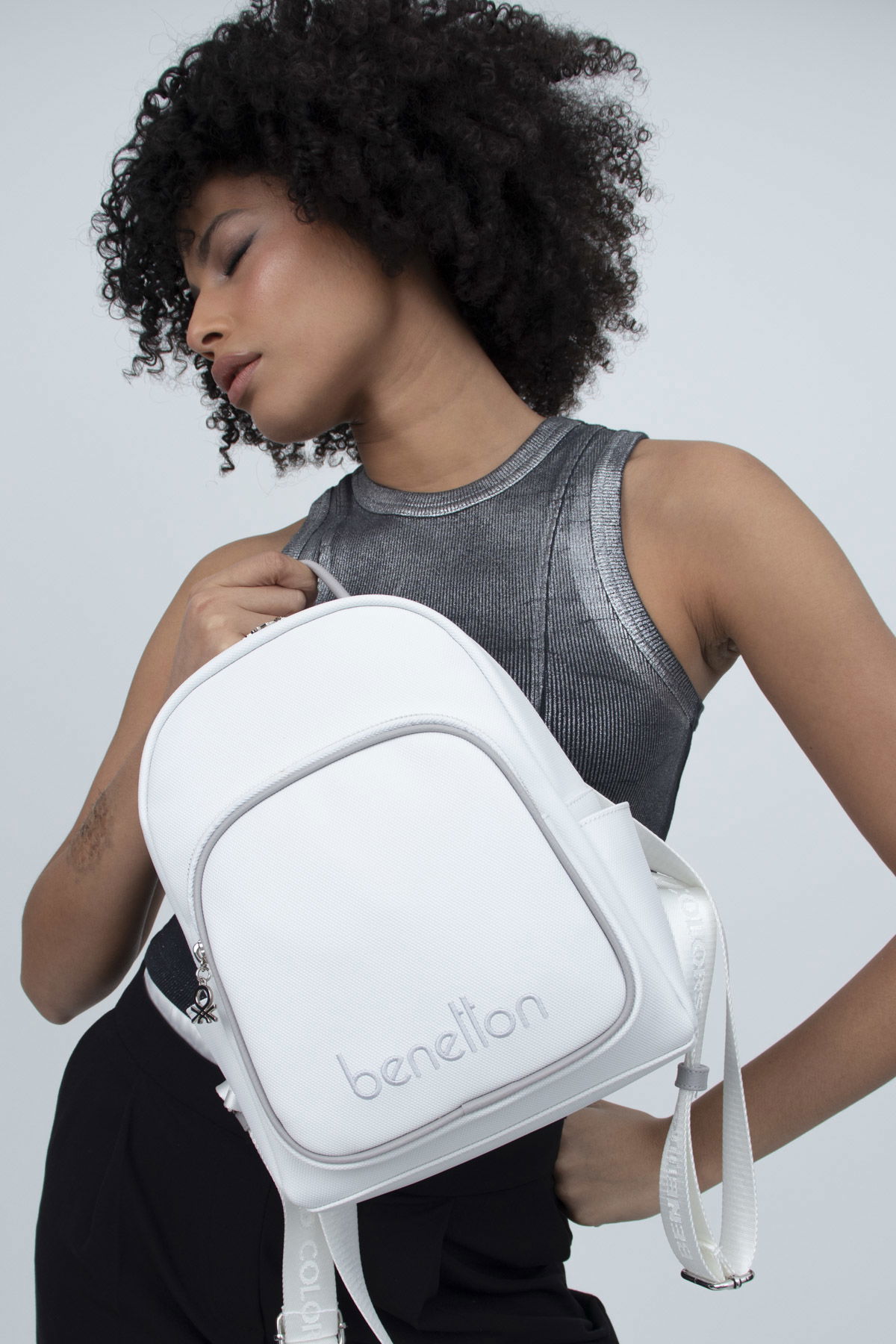 United Colors Of Benetton Kadın Sırt Çantası Beyaz-A.Gr