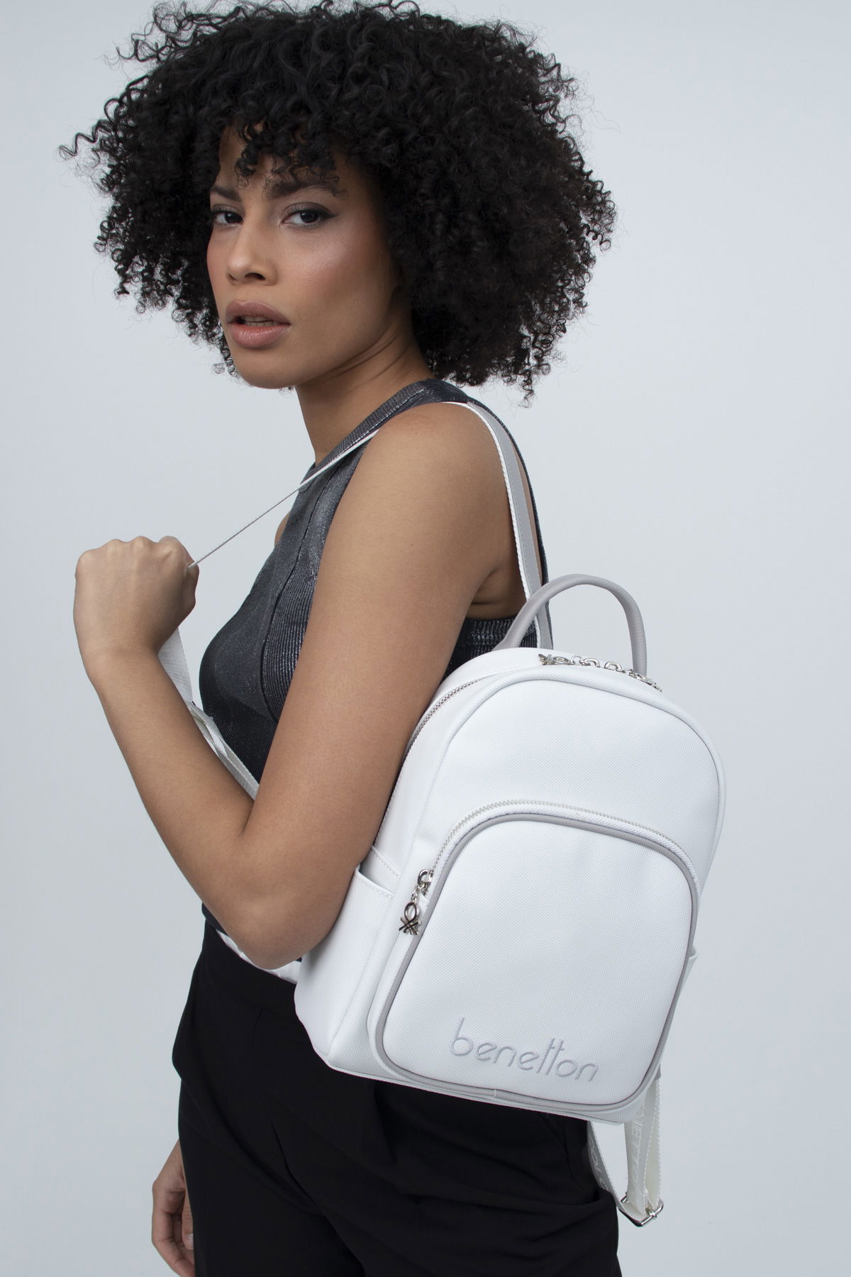 United Colors Of Benetton Kadın Sırt Çantası Beyaz-A.Gr